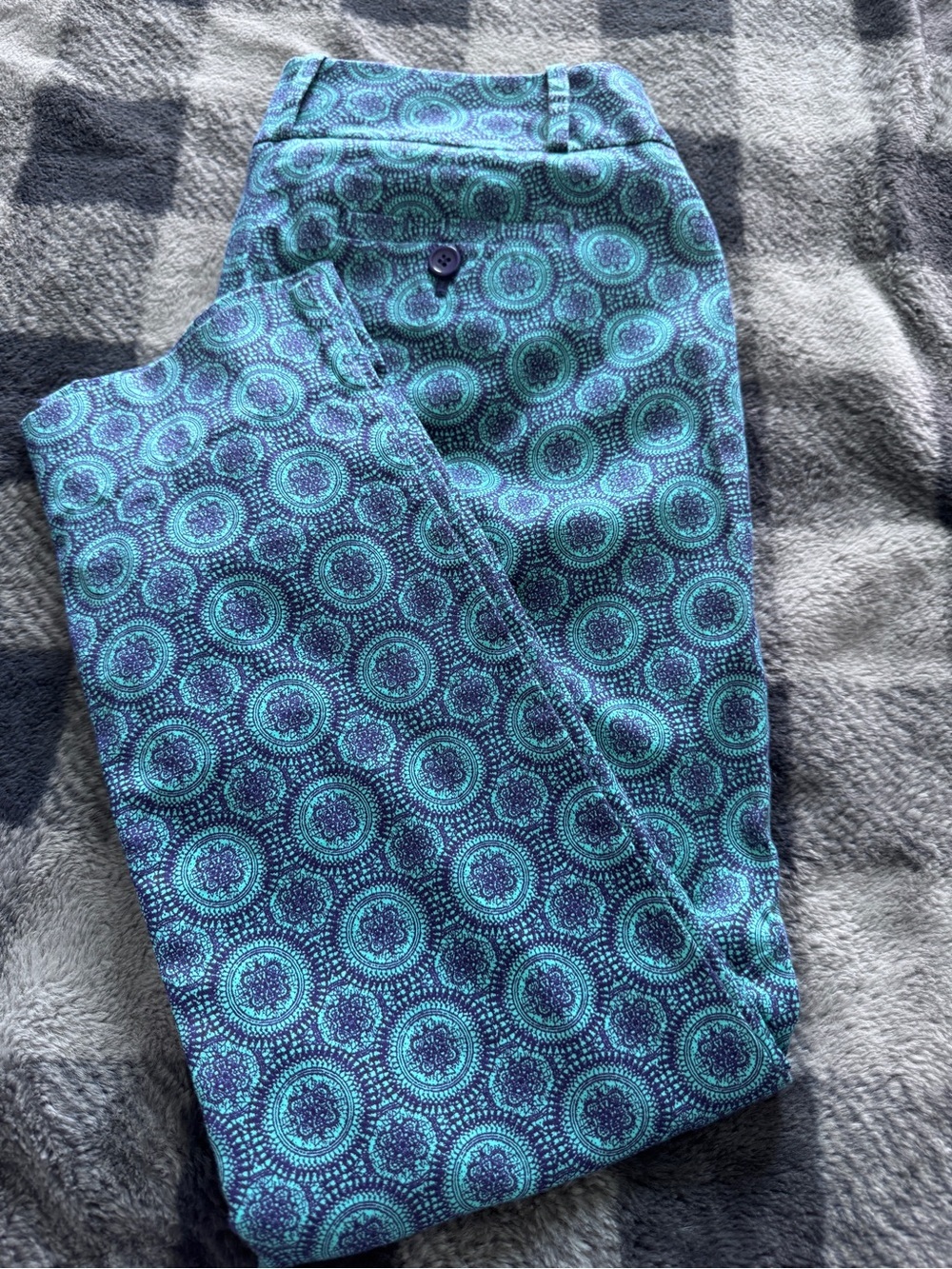 The Limited Purple and Turquoise Medallion Dress Pants-Drew FitSize 0